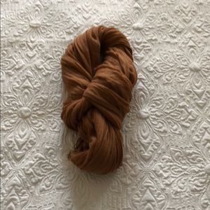 Long scarf, biscuit color, soft worn w great care